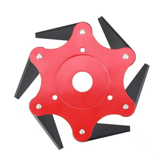 A Universal Steel Weed Eater Blade 6 Straight Blades Replacement For Trimmer Edger Mn65 Metal Cutter Head Powerful Durable Lawn Garden Tool Accessory