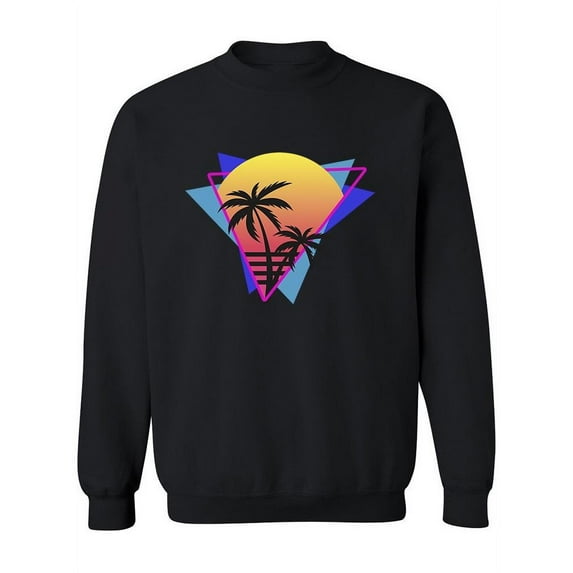 A Vaporwave Sunset Sweatshirt Women -Image by Shutterstock, Female Large