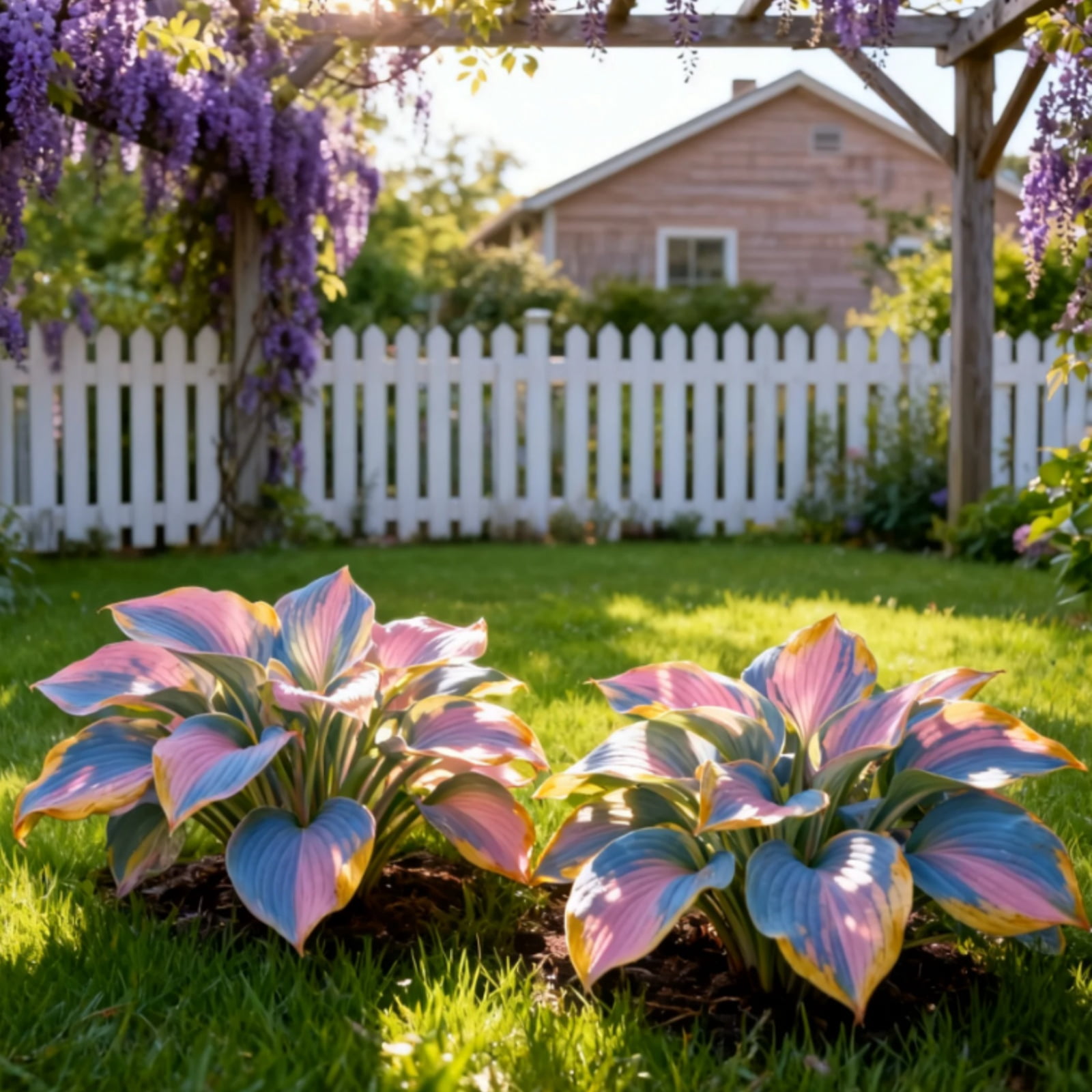 A-Variegated Blue Hosta Bulbs-Shade-Loving-Hard-Resistant-Ornamental ...