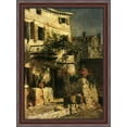 thumbnail image 1 of A Venetian Scene 28x38 Large Walnut Ornate Wood Framed Canvas Art by John Henry Twachtman, 1 of 2