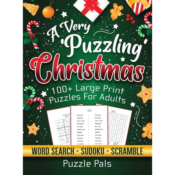 Prinatable Games A Very Puzzling Christmas: 100+ Large Print Puzzles For Adults ...