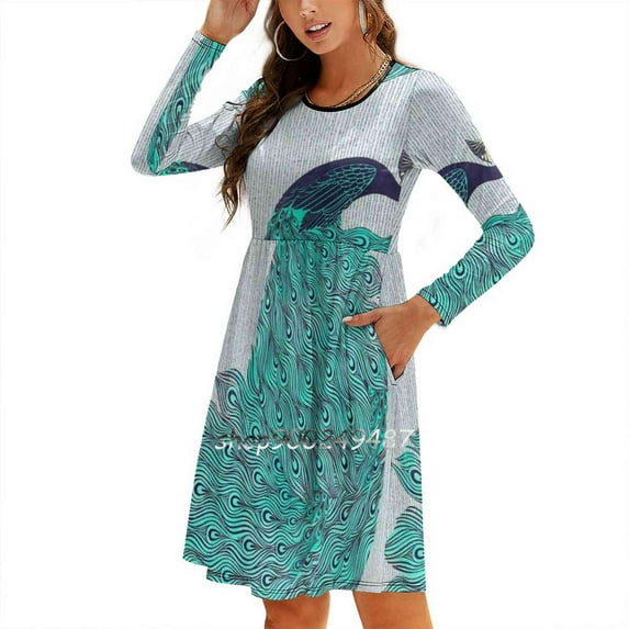 A Very Very Peacock Sweetheart Knot Flared Dress Fashion Design Large ...