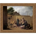 thumbnail image 1 of A Veteran Recounting His Adventures 24x20 Gold Ornate Wood Framed Canvas Art by Leonardo Alenza, 1 of 2