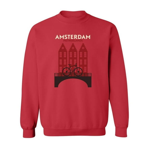 A View Of Amsterdam Sweatshirt Men -Image by Shutterstock, Male 4X-Large