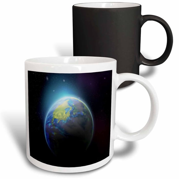 3drose, a View of Earth from Space, 11oz Magic Transforming Mug