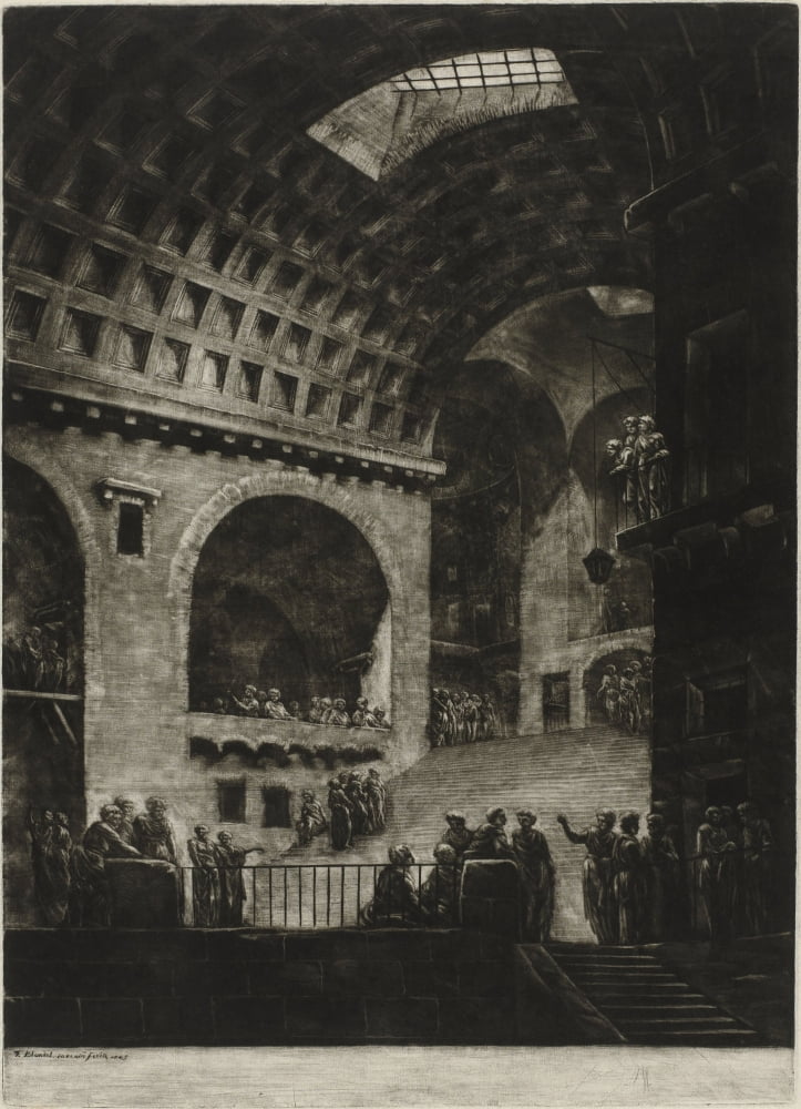 A View Of The Prison Of The Composition Of Mr Blondel Done At Rome Canvas Art - (18 x 24)