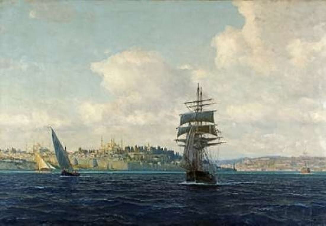 A View of Constantinople Canvas Art - Michael Zeno Diemer (20 x 28)