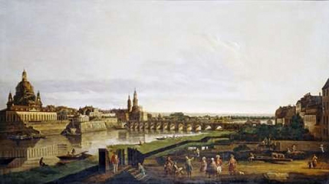 A View of Dresden Canvas Art - Bellotto Bernardo (24 x 36)