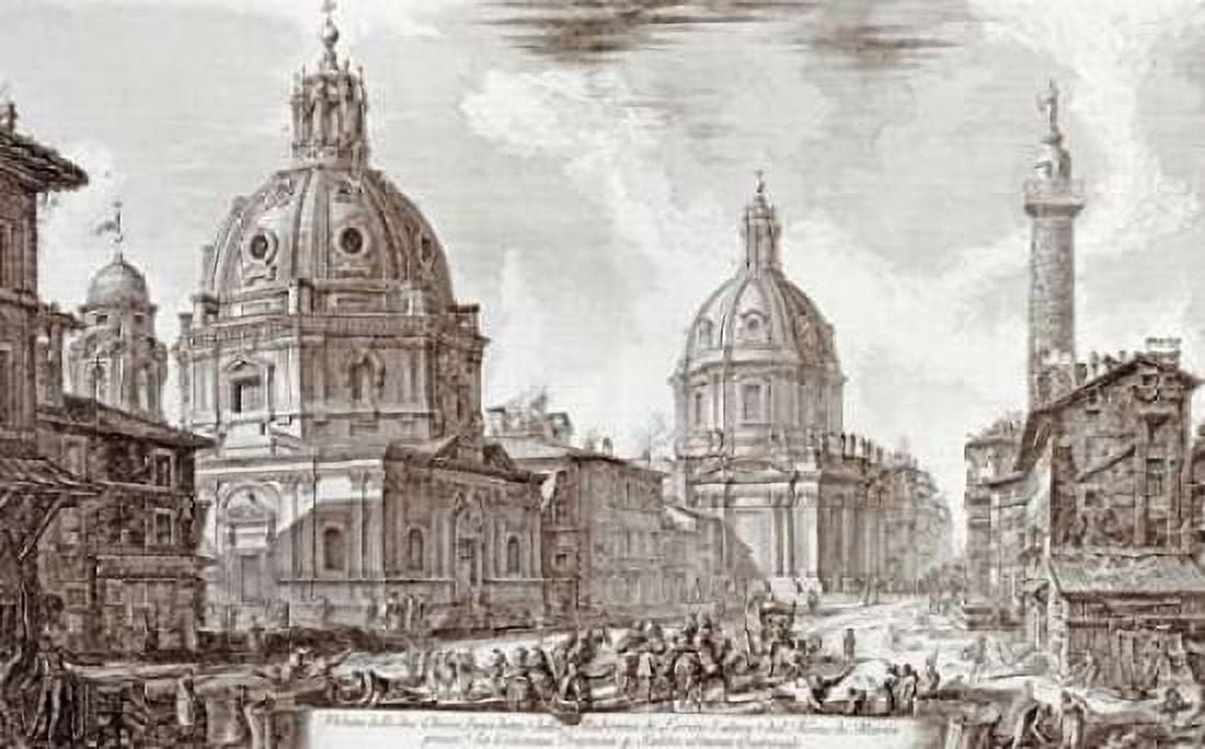 A View of Rome Canvas Art - Giovanni Battista Piranesi (12 x 18)