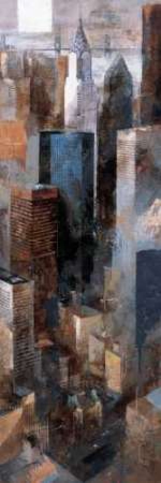 A View to Remember II - Chrysler Building Canvas Art - Marti Bofarull (8 x 24)