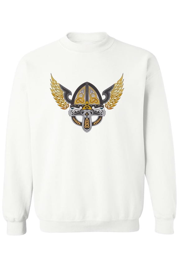 A Viking Winged Helmet Sweatshirt Men -Image by Shutterstock, Male Large