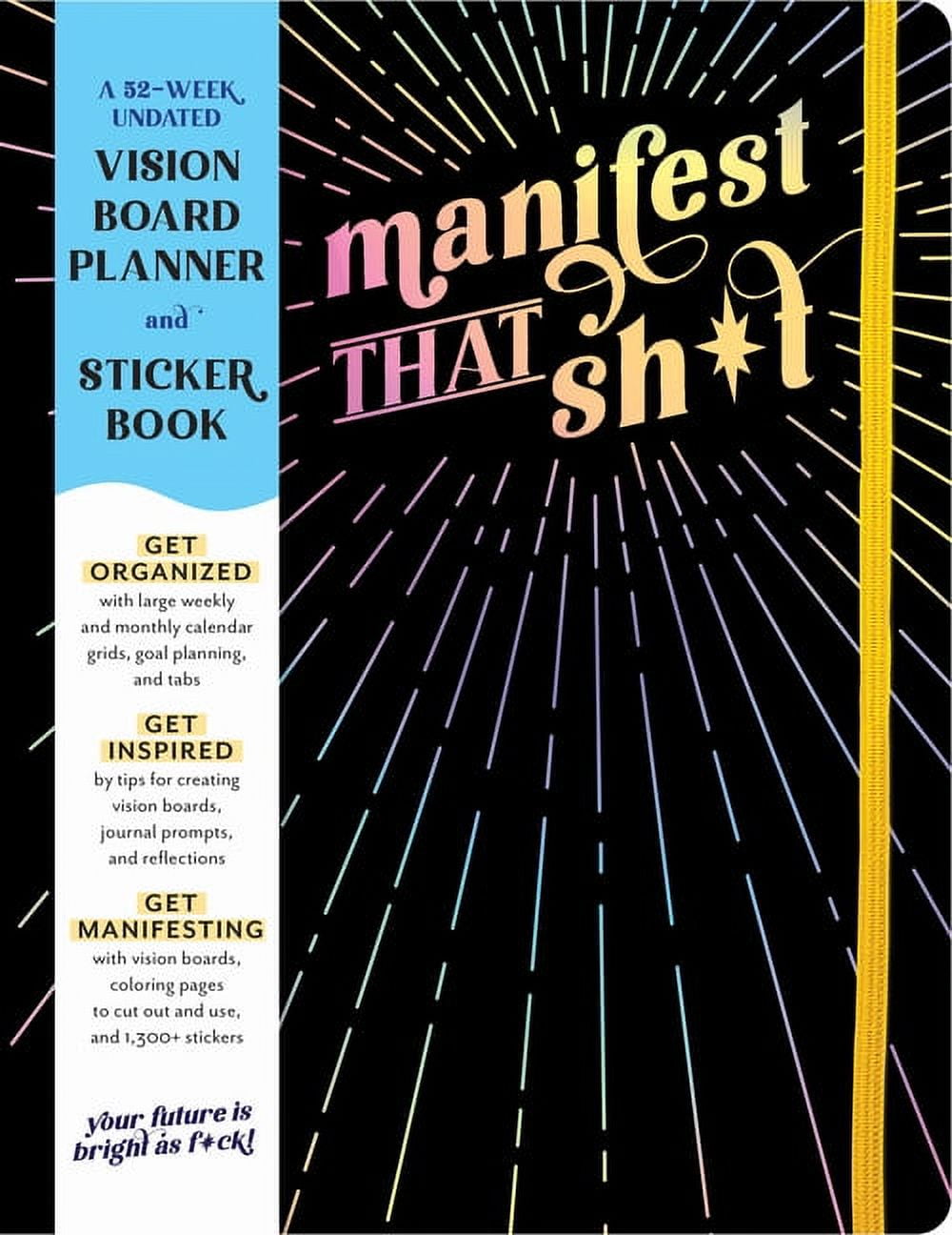 A Vision Board Planner: A 52-Week Undated Vision Board Planner to Manifest Your Big F*cking Dreams, (Paperback)