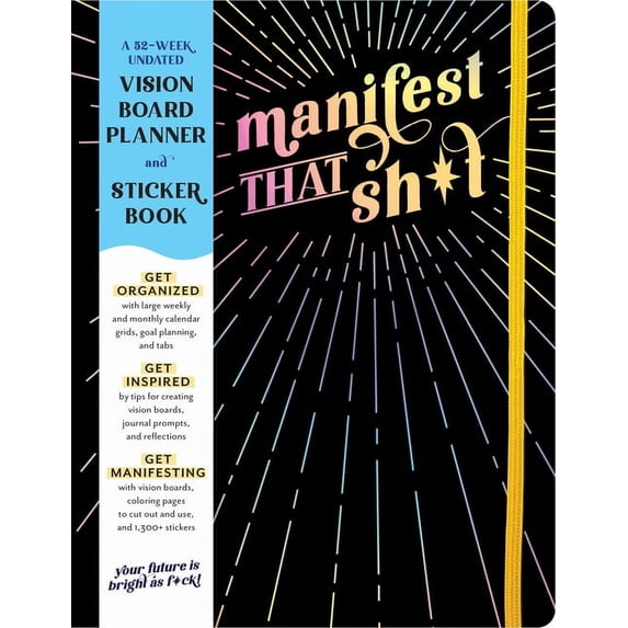 A Vision Board Planner: A 52-Week Undated Vision Board Planner to Manifest Your Big F*cking Dreams, (Paperback)