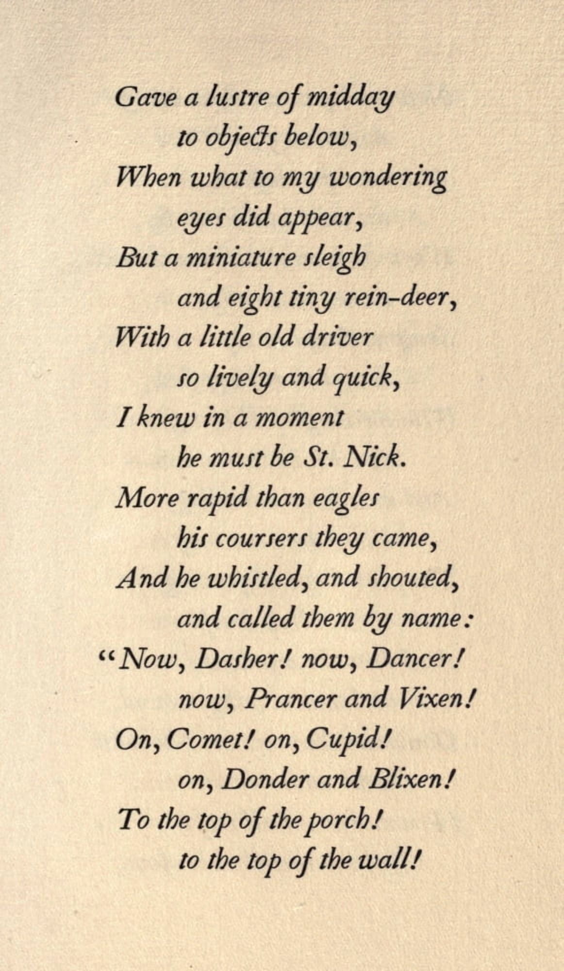 A Visit from St Nicholas 1821 Twas the Night Before Christmas 3 Canvas Art - CC Moore (24 x 36)