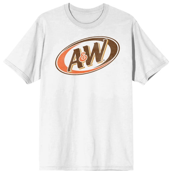 A&W Classic Logo Men's White Graphic Tee - 6XL