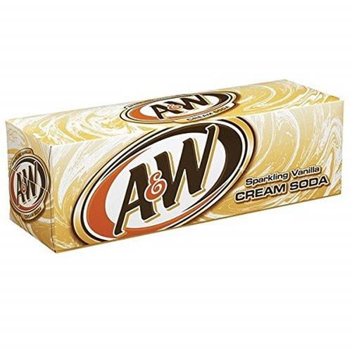 A&W Cream Soda, 12 Fl Oz Cans, 12 Pack - Pack of 2