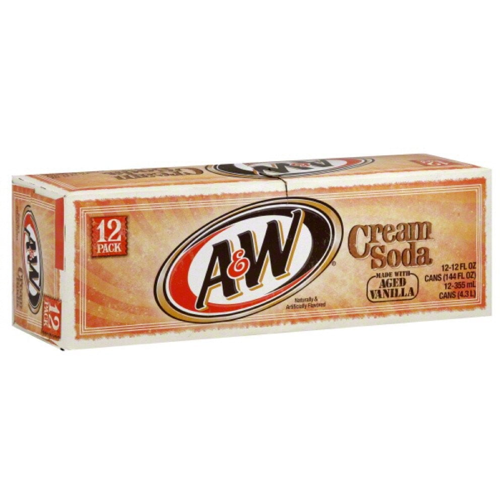 A&W Cream Soda Drinks, Caffeine-Free, Vanilla Flavor, Family Pack