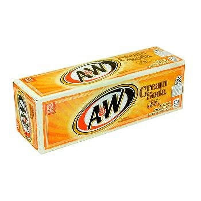 A&W Cream Soda 12 fl oz Can, All Natural Family Pack Drinks Pack of 12