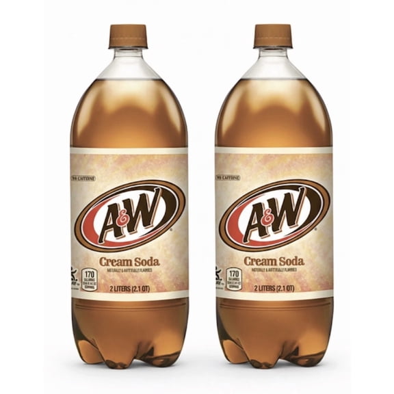 A&W Cream Soda, 2 Liter Bottles, 4 Pack