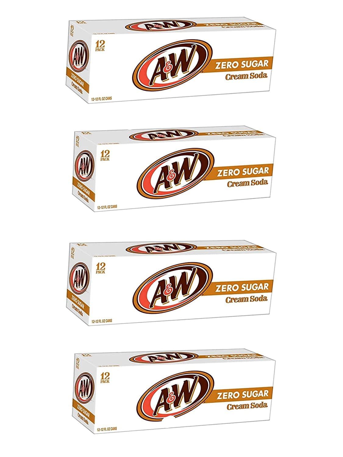 A&W Cream Soda Zero Sugar, 12 oz Cans, 48 Units - Walmart.com