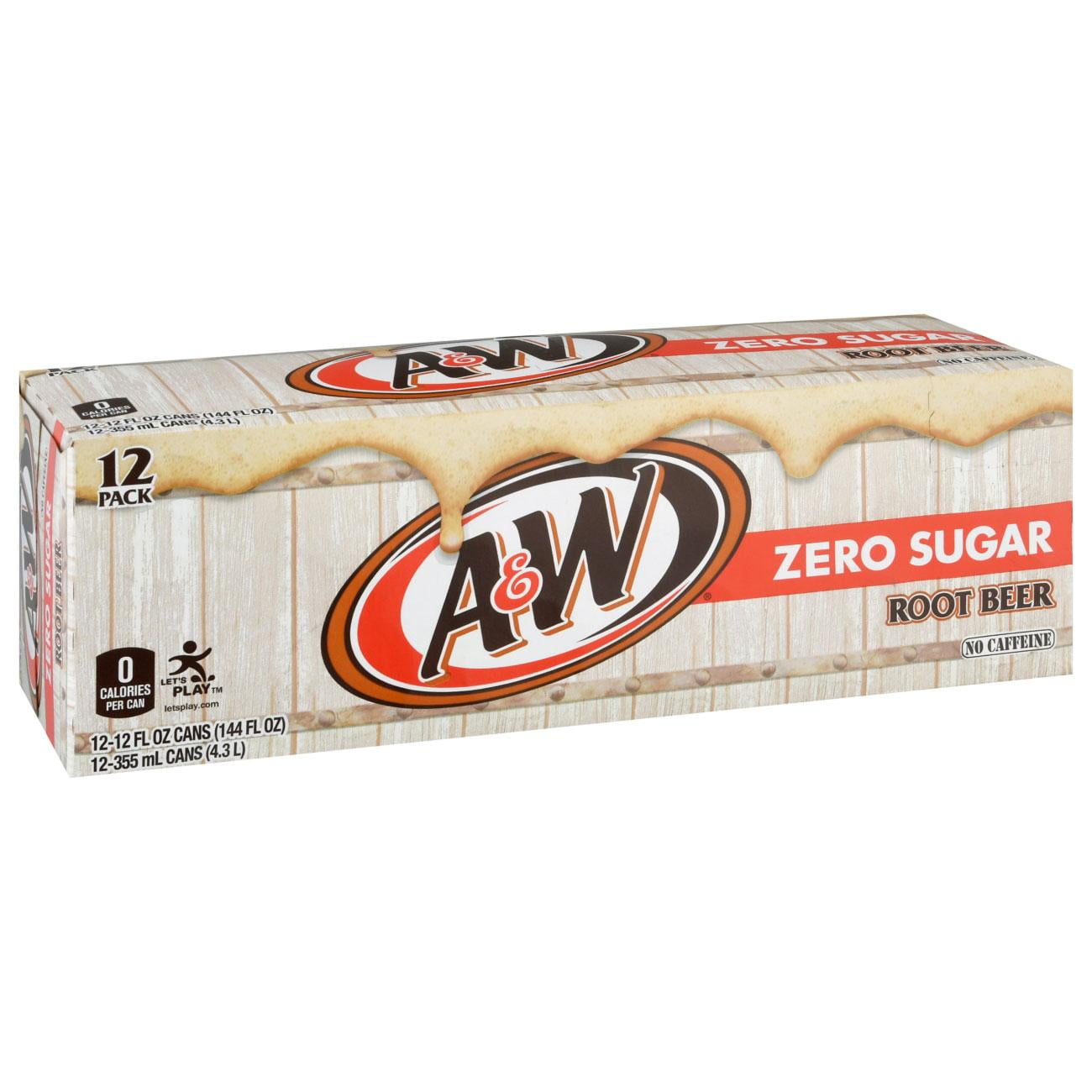 A&W Diet Root Beer 12 oz Cans - 12 pk - Walmart.com