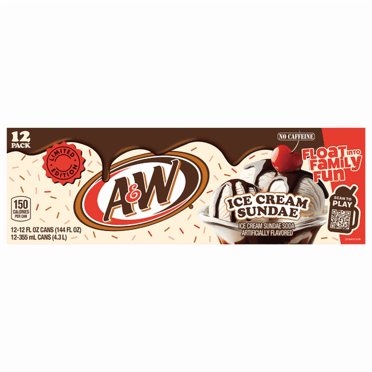 A&W Ice Cream Sundae Soda, 20 fl oz Bottles, 12 Pack - Walmart.com