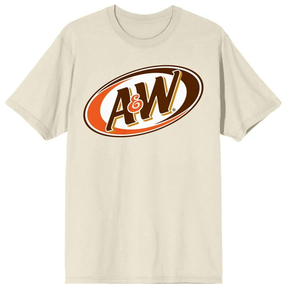 A&W Logo Men's Natural Graphic Tee