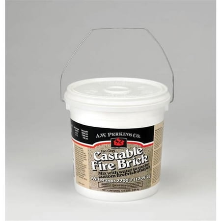 A.W. Perkins Co 600 Castable Fire Brick Light Brown - Case Of 2 1-gallon Containers