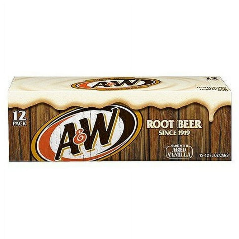 Root Beer, A&W Root Beer 12 Fl Oz, Pack of 12, Smooth Vanilla