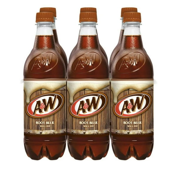 A&W Root Beer, 16.9 Fl oz Bottles, Quantity of 24