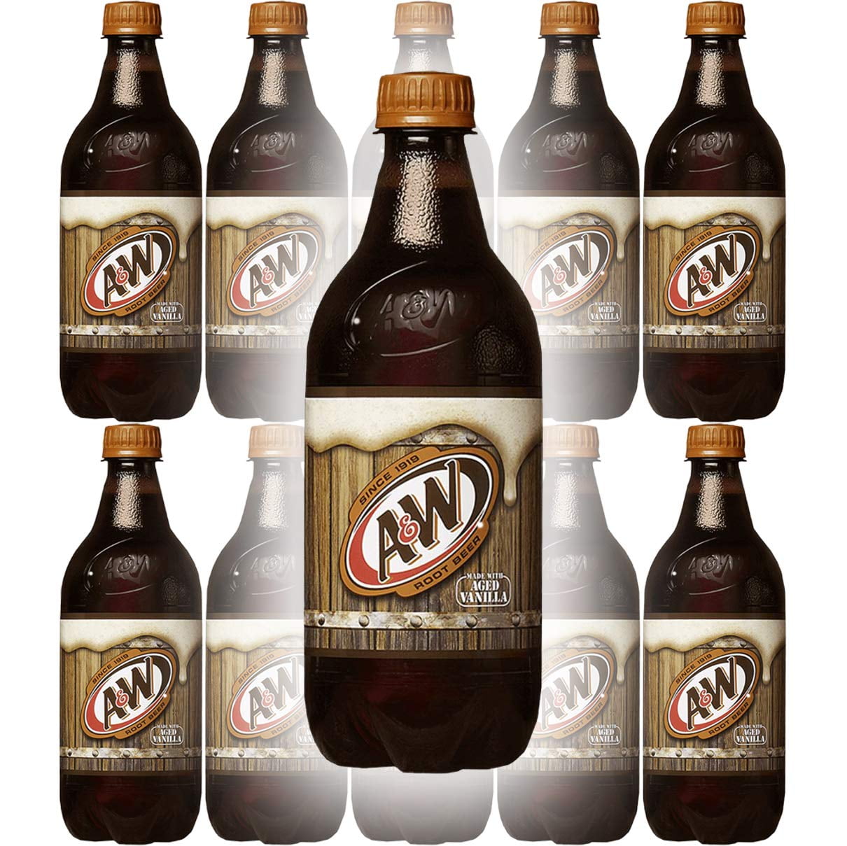 A&W Root Beer, 20 Fl Oz Bottles, (Pack of 12, Total of 240 Fl Oz)