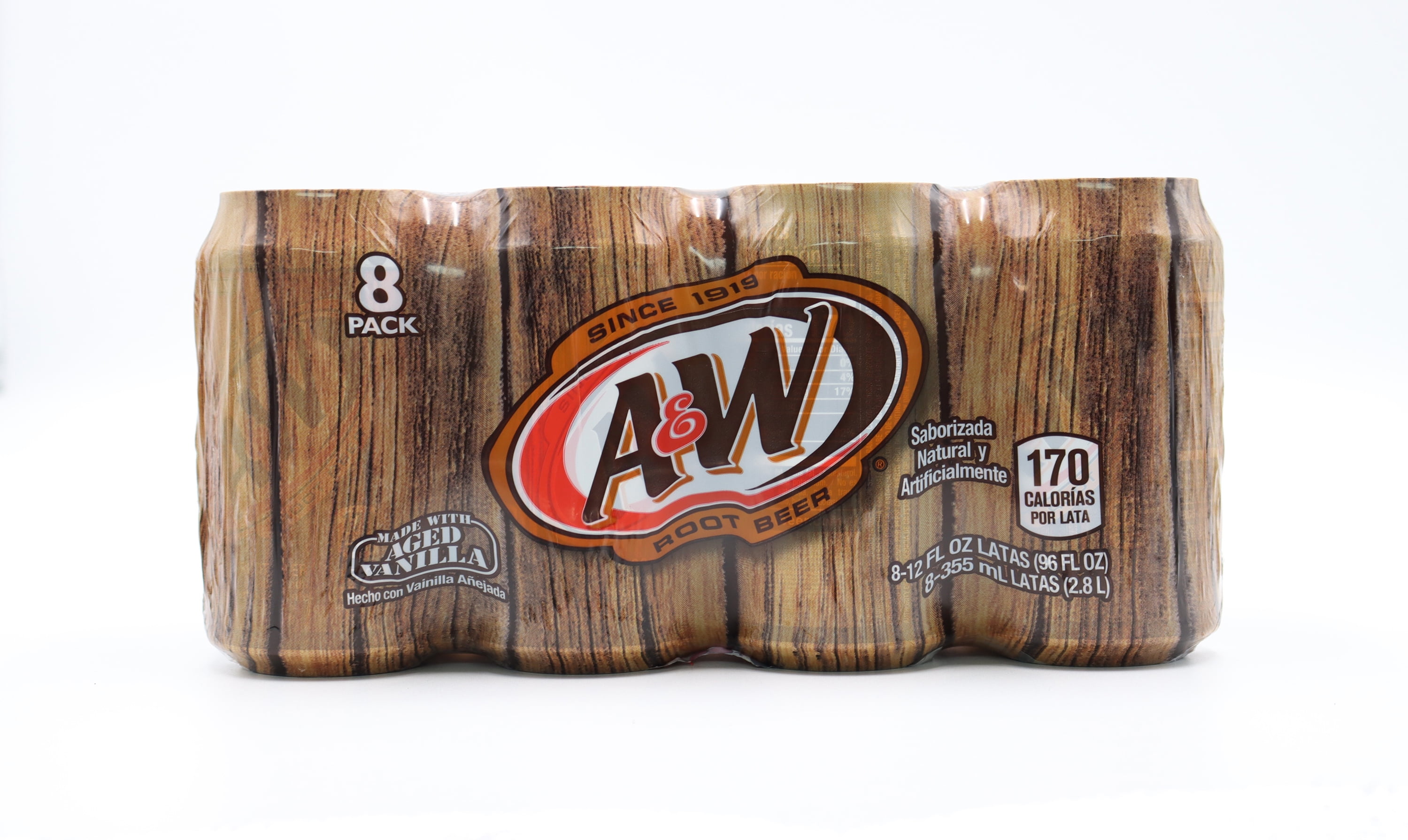 A&W Root Beer 8pk, 12oz Cans, Not Contain Any Alcohol
