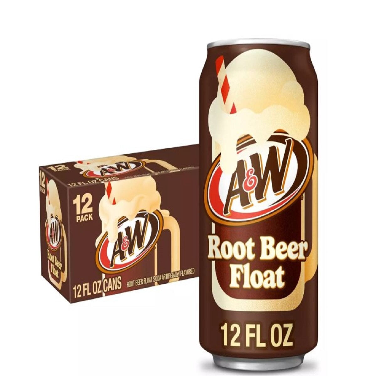 A&W Root Beer Float Soda 12 pack Cans