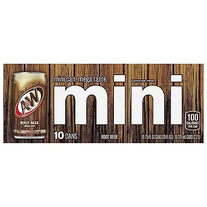 A&W Root Beer Mini 7.5 oz Cans - 10 pk