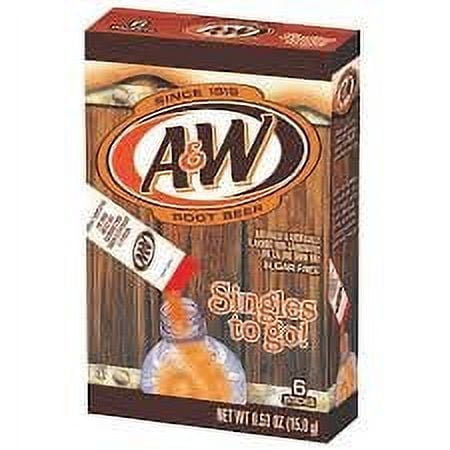 A&W Root Beer Singles To Go! Drink Mix, 6-0.53 oz Packets (Pack of 12, Total of 72 Packets)