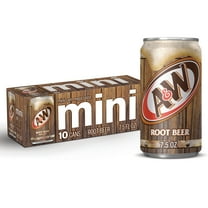 A&W Root Beer Soda Pop, 7.5 fl oz, 10 Pack Cans