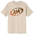thumbnail image 1 of A&W Vintage Logo Unisex Natural T-Shirt-Medium, 1 of 4