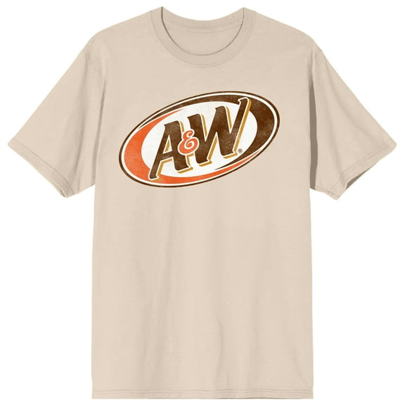 A&W Vintage Logo Unisex Natural T-Shirt-XL
