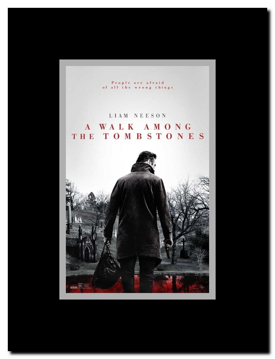 A Walk Among the Tombstones Framed Movie Poster