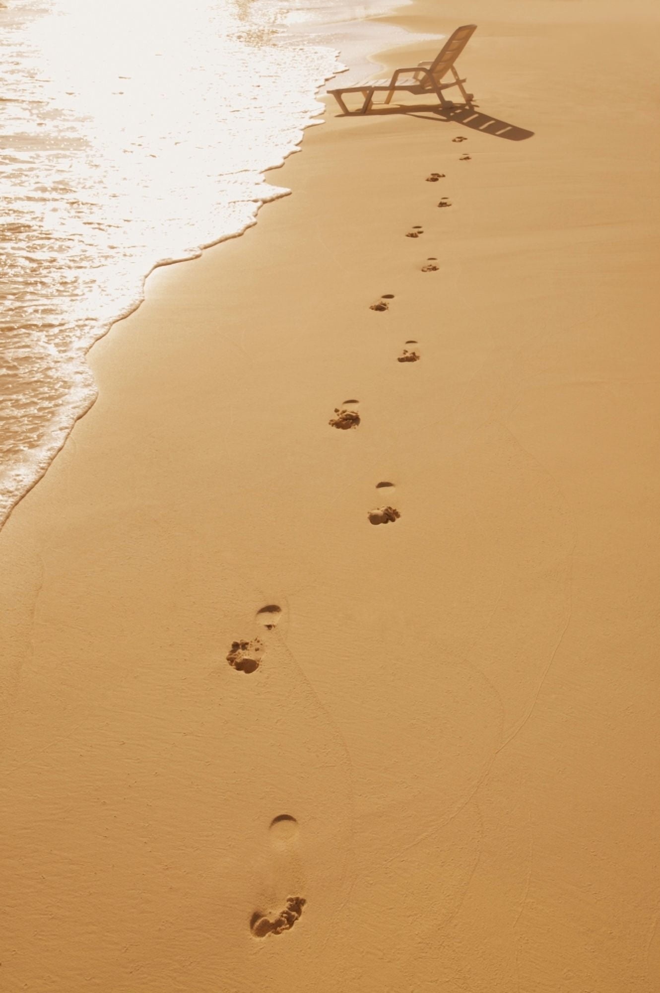 A Walk On The Beach Canvas Art - Don Hammond Design Pics (22 x 34)