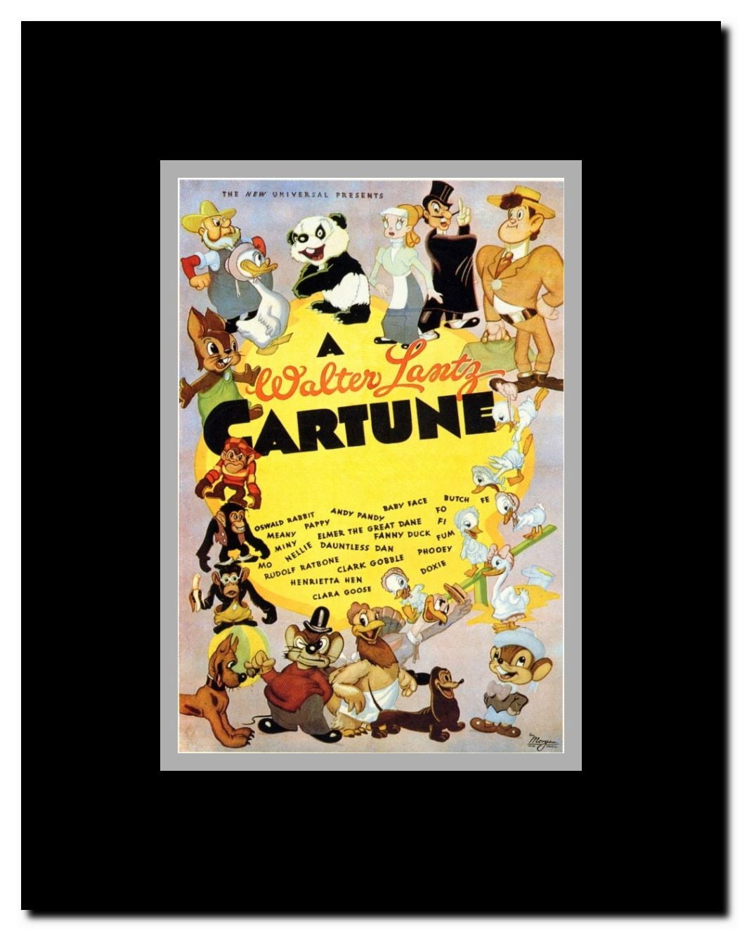 A Walter Lantz Cartune Framed Movie Poster