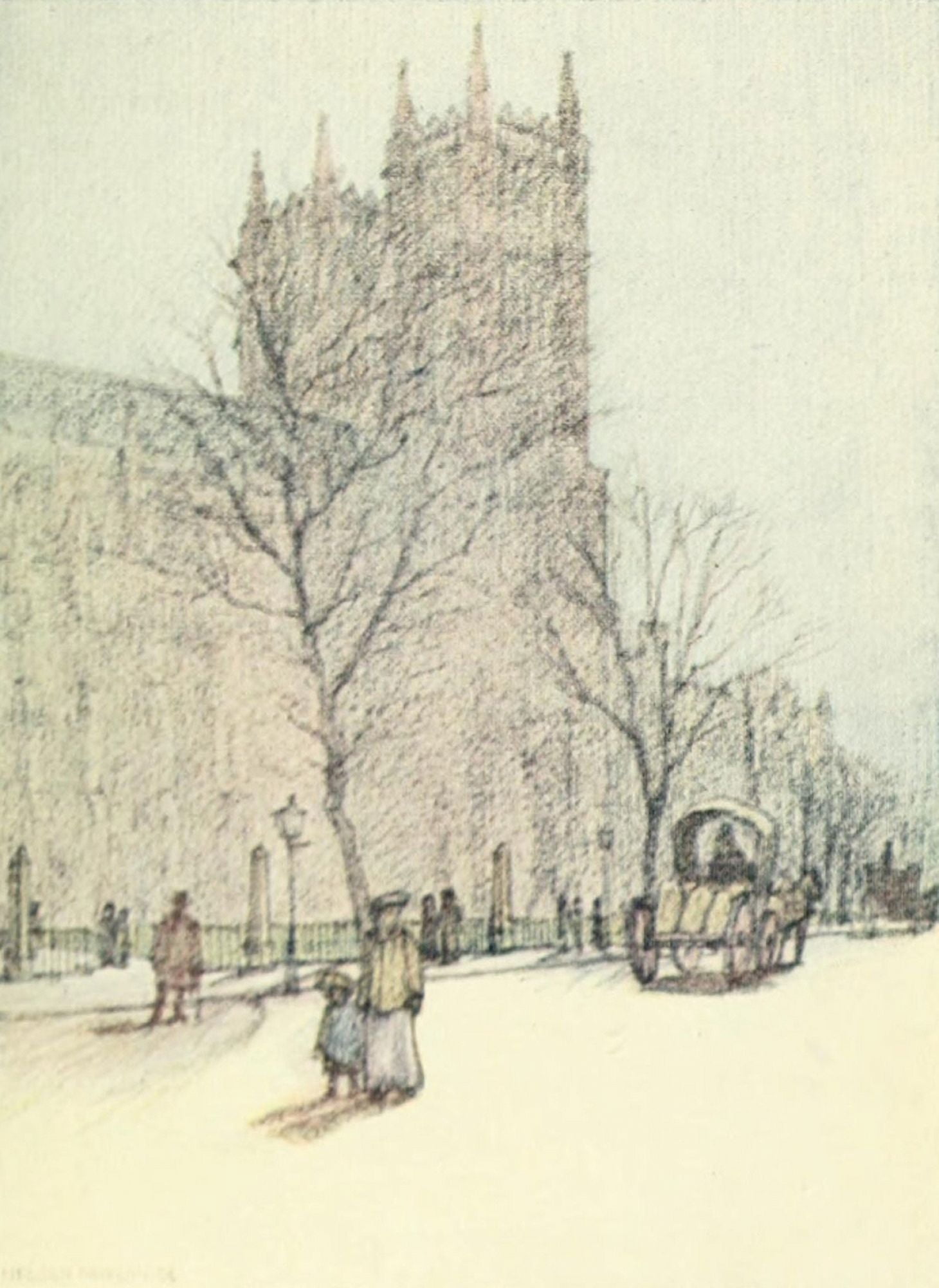 A Wanderer in London 1906 Westminster Canvas Art - Nelson Dawson (18 x 24)
