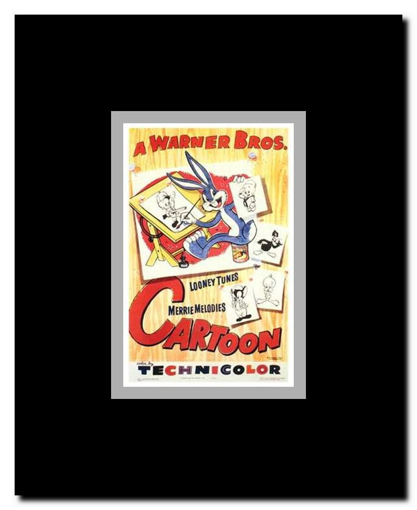 A Warner Brother's Cartoon Framed Movie Poster