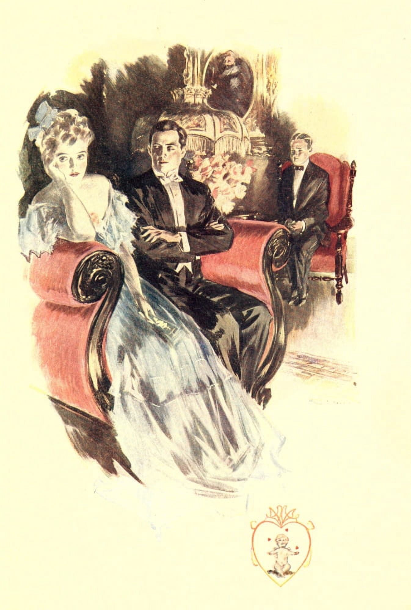A Warning to Lovers 1906 Couple Canvas Art - TM Cleland (18 x 24)