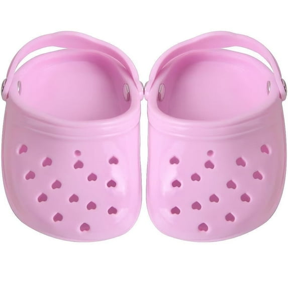 AlevRam 1 Pair Clog Shoes for 18 Inch Dolls – Candy Color Slip-On Sandals for Girl or Boy Dolls – Doll Footwear Accessories