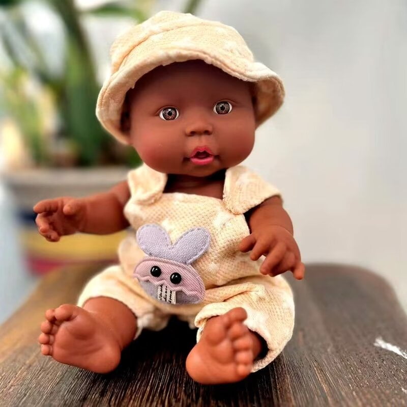 A-Waroom 1 Pcs 10 inch Cute Black Baby Doll African Doll Perfect Gift ...