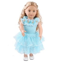 A-Waroom 1 Pcs 18 inch Doll Dress Doll Clothes Fashion Double Lace Dress for 18 inch Doll