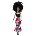 thumbnail image 1 of A-Waroom 12 inch Black Doll African American Afro Doll with Hair Moveable Jointed Full Body Doll Toys for Girls Gift, 1 of 1