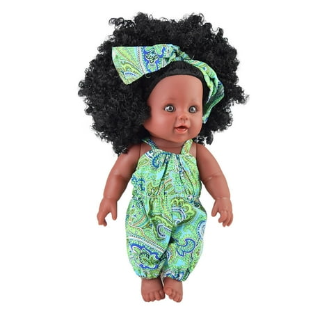 A-Waroom 12 inch Black Dolls with Afro Hair Black African Dolls for Kids Aged 3+