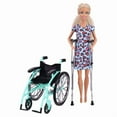 thumbnail image 1 of A-Waroom 12 inch Doll Accessary Doll Wheelchair Doll Cane Simulation Miniature Wheelchair Cane set Model Ornament Folding Wheelchair Toy for 12 inch Doll, 1 of 5